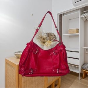 Maxx New York Red Leather Handbag